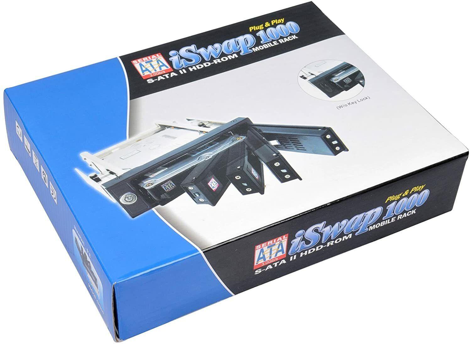 3.5" SATA II HDD ROM HARD DRIVE DISK ISWAP 1000 AULMINUM MOBILE RACK - BESTA